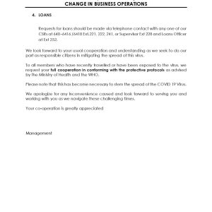 Notice COVID 19 page