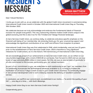 CU Month President's Message